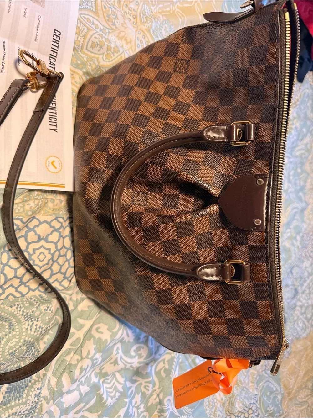 Louis Vuitton Brown Damier Ebene Shoulder Tote